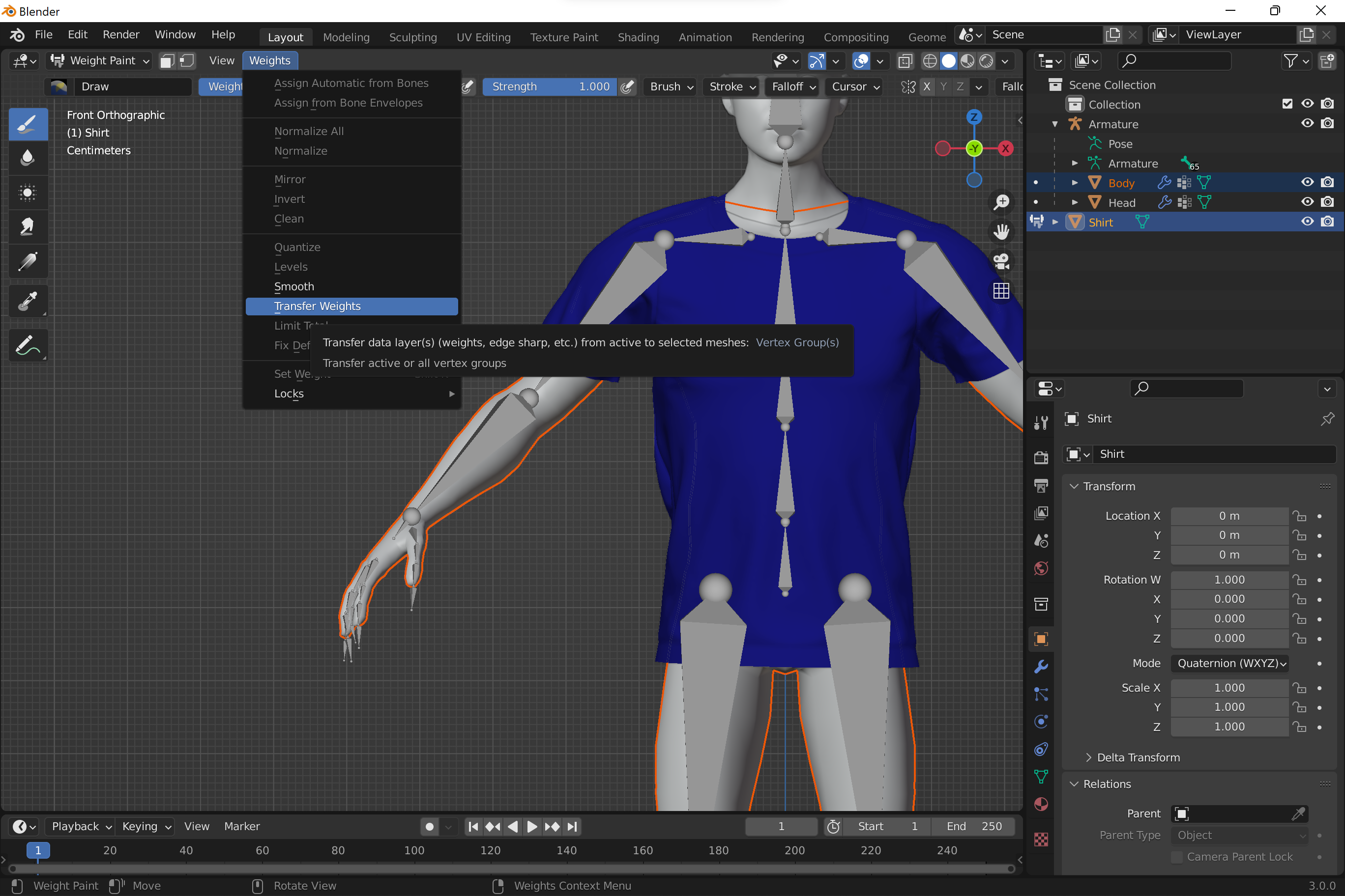 Armature modifier